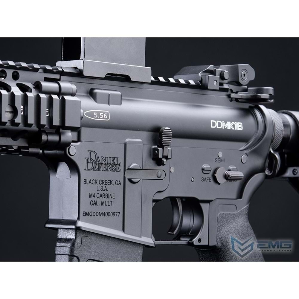 EMG Daniel Defense Lisanslı DDM4 SIYAH Airsoft Tüfek Platinum QBS