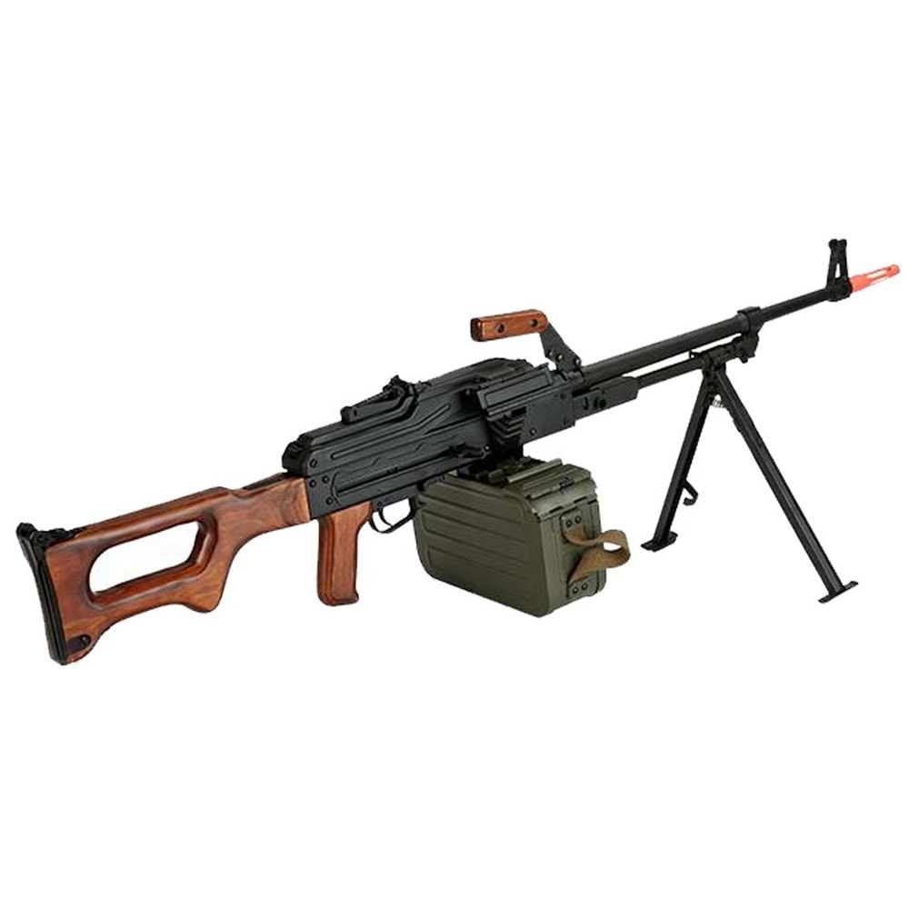 AK Matrix PKM Airsoft Makinalı Tüfek - Gerçek Ağaç