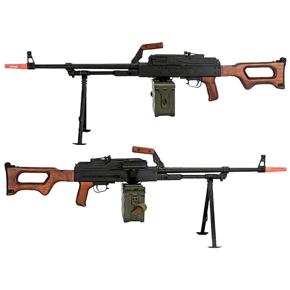 AK Matrix PKM Airsoft Makinalı Tüfek - Gerçek Ağaç