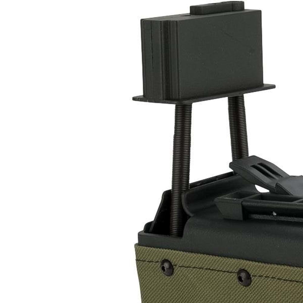 AK 1500BB Airsoft M249 AEG Tüfek Box Şarjör - Yeşil