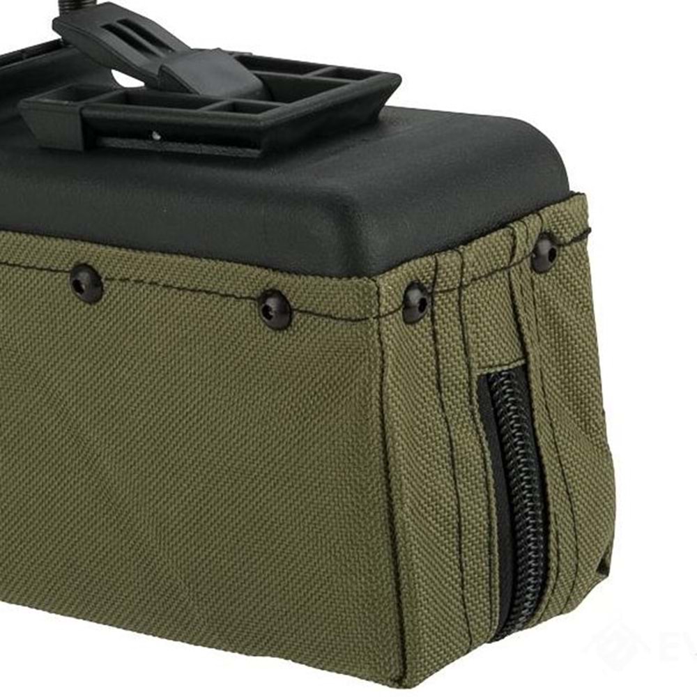 AK 1500BB Airsoft M249 AEG Tüfek Box Şarjör - Yeşil
