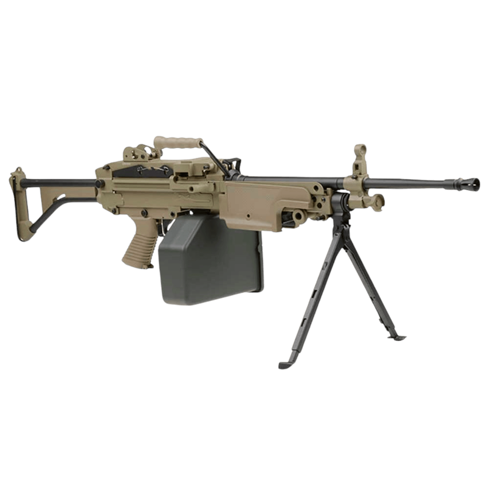 A&K M249-MK1 AEG LMG Airsoft Tüfek FULL METAL - Tan (AK-M249-MK1-TAN-MTL)