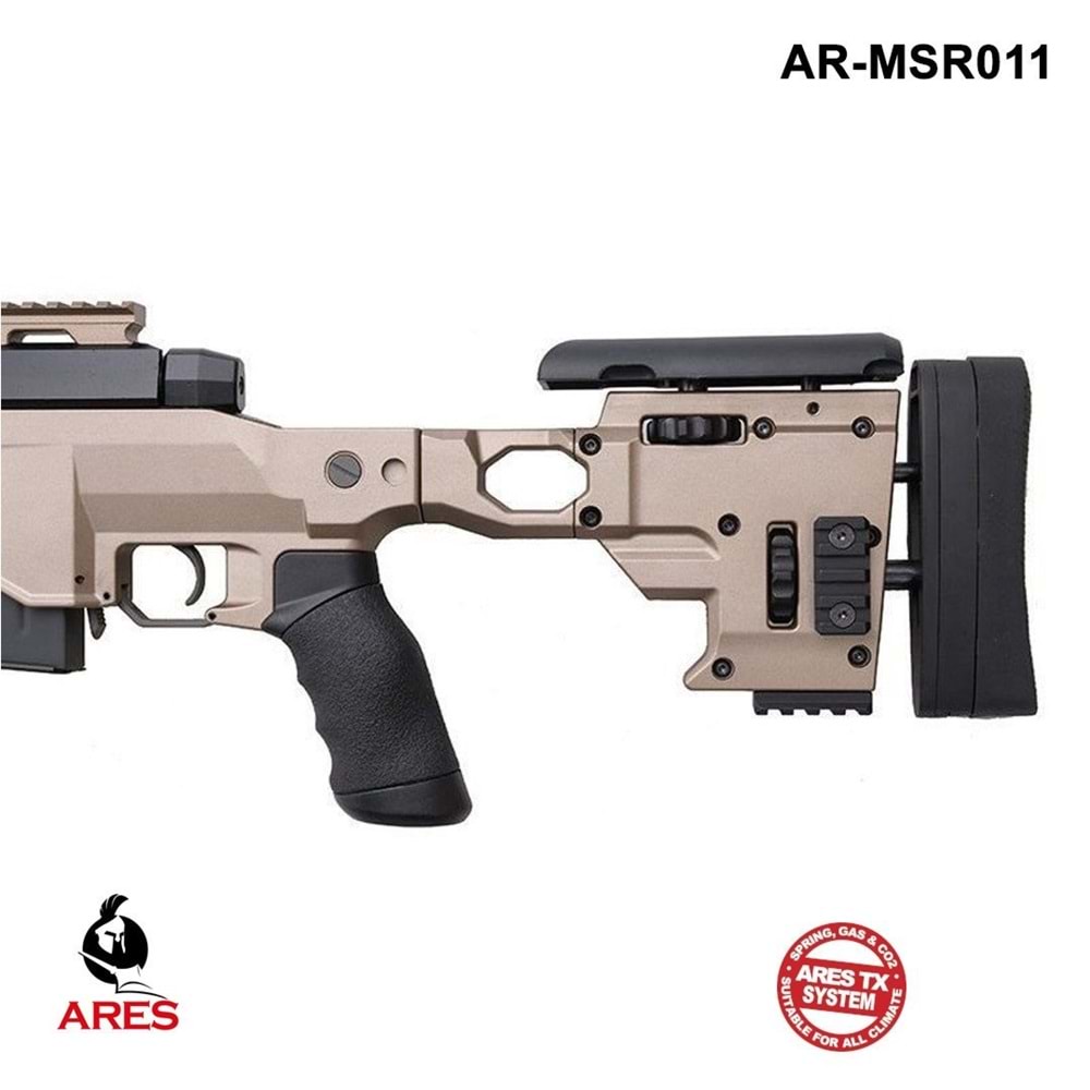 ARES REMINGTON MSR338 SPRING SNIPER AIRSOFT TÜFEĞİ BOLT ACTION TAN - ÇÖL RENGI