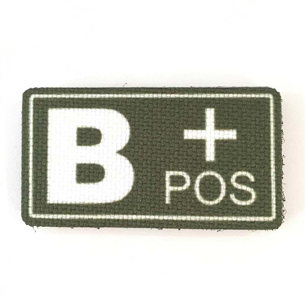 B (+) Poz Kan Grubu Patch Arma - YEŞİL