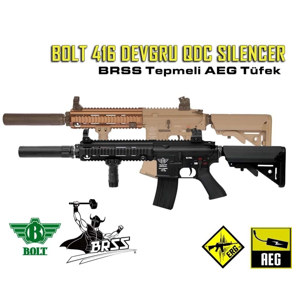 BOLT 416 DEVGRU QDC SILENCER BRSS Gerçekçi Tepmeli Airsoft Tüfek
