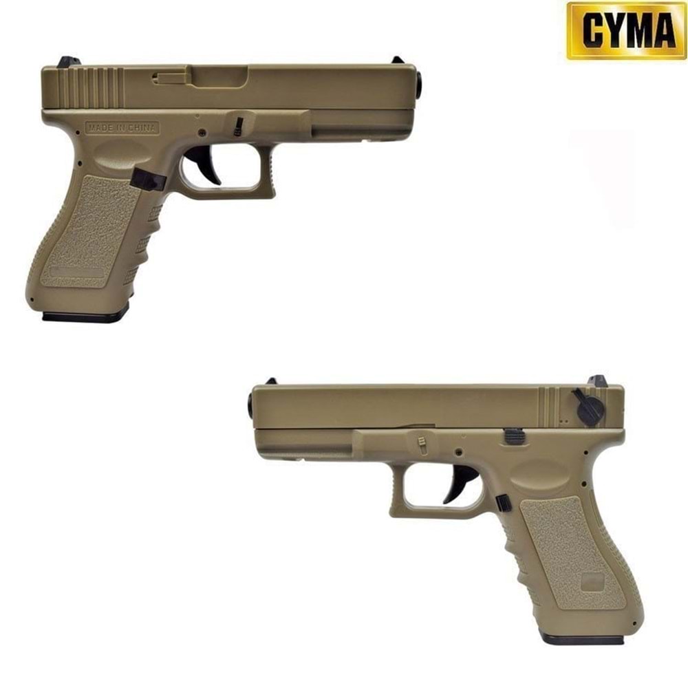 CYMA GLOCK AEP TAN AIRSOFT ELEKTRIKLI TABANCA - New Mosfet Edition