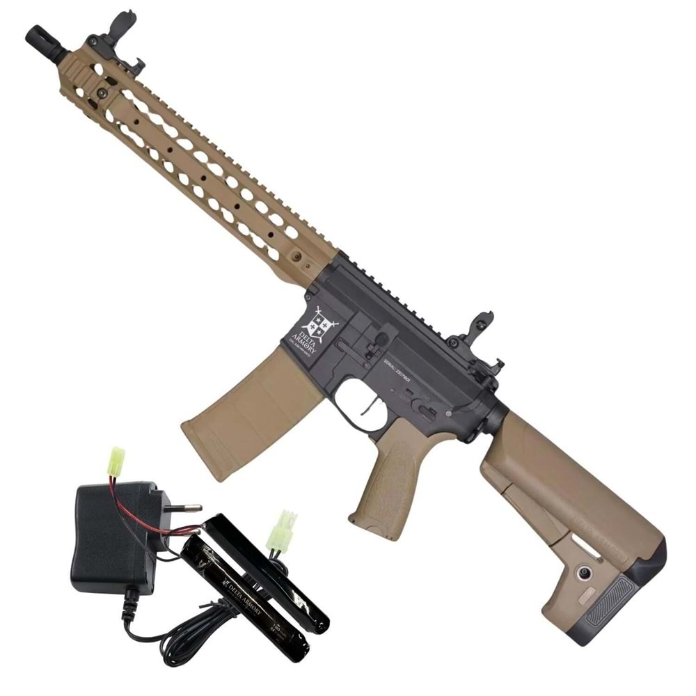 Delta Armory AR15 URX3 12'' BRAVO PIL ŞARJ SET Airsoft Tüfek / Half Tan DA-B14-HT