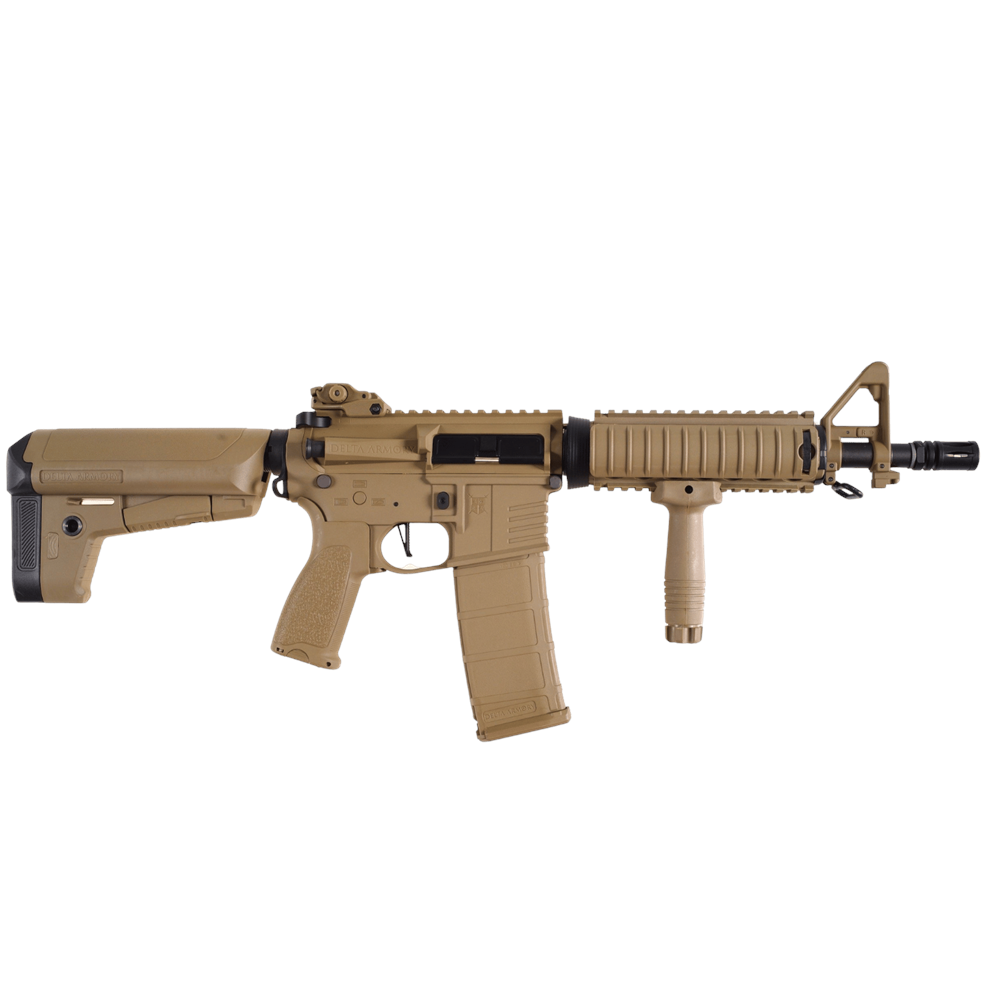 Delta Armory M4 AR15 CQB-R Charlie Pil şarj set Airsoft Tüfek FULL TAN DA-C02-FT