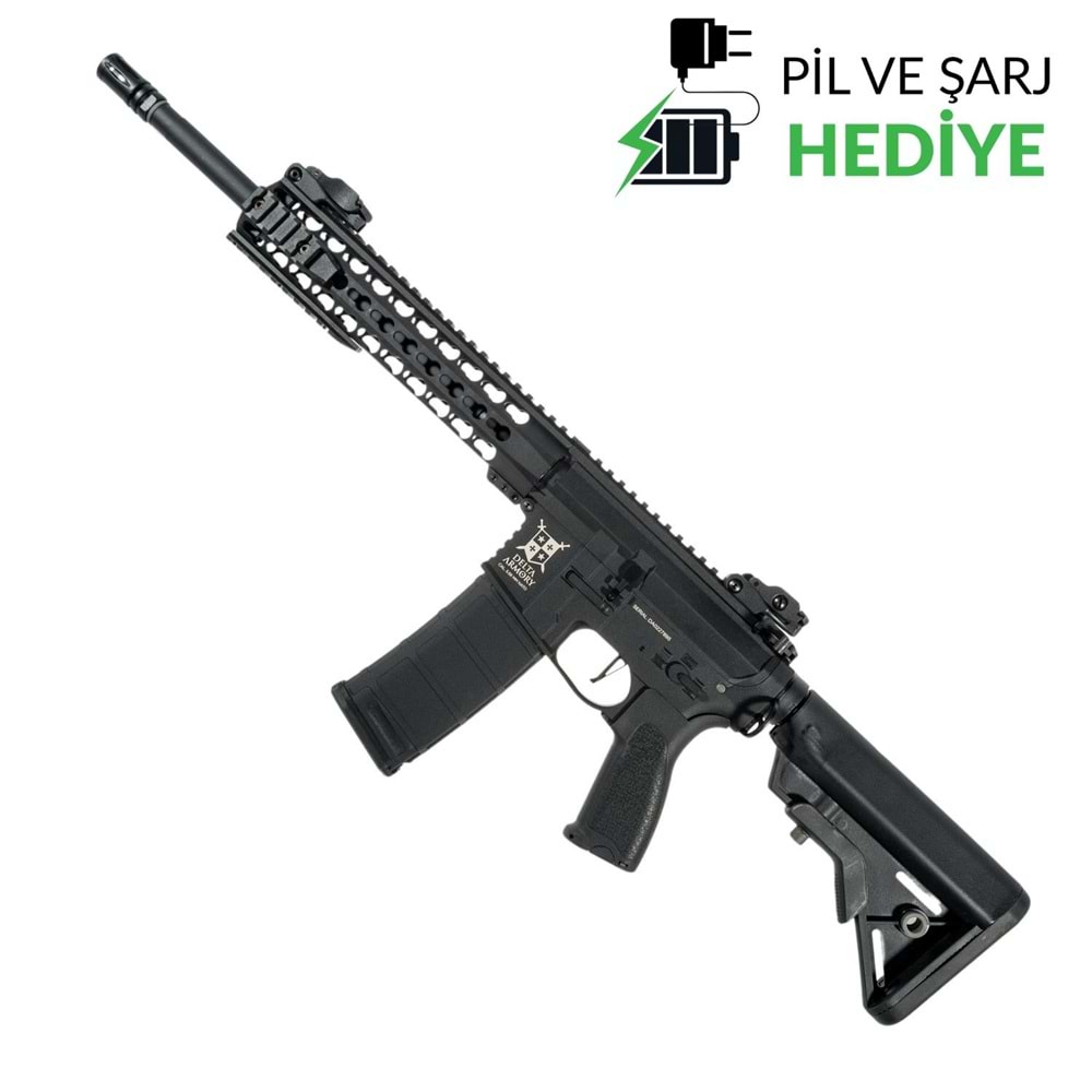 Delta Armory M4 AR15 KeyMod 10'' Charlie PiL ŞARJ SET Airsoft Tüfek Siyah DA-C04