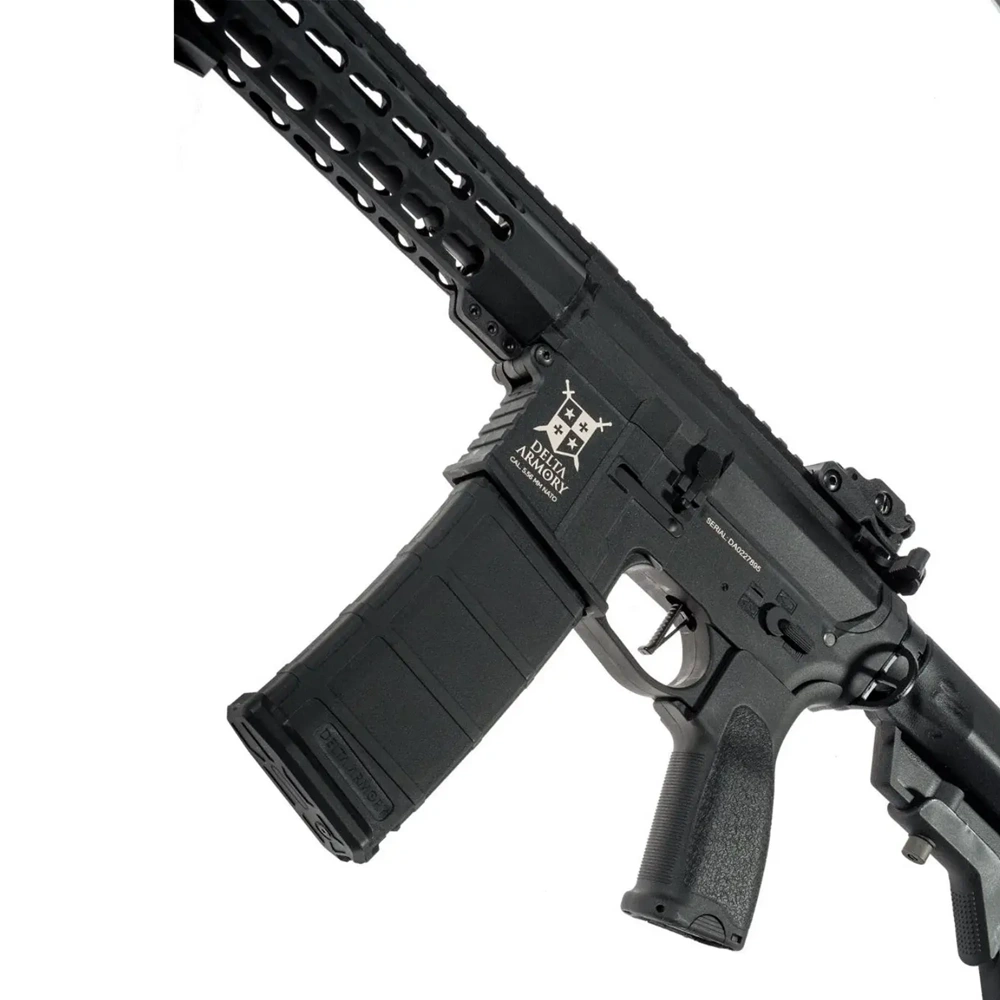 Delta Armory M4 AR15 KeyMod 10'' Charlie Siyah AEG Airsoft Tüfek / Pil Şarj Setli