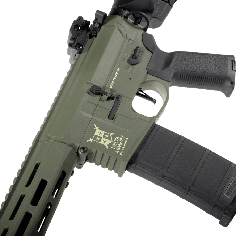 Delta Armory M4 AR15 M-LOK SilentOps 8'' Charlie HAKİ Airsoft Tüfek SET DA-C10-OLV