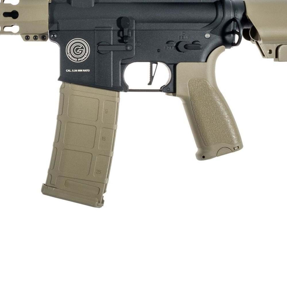Delta Armory Grand Power AR15 KeyMod 10'' Charlie PIL SARJ SET Airsoft Tüfek / Half TAN DA-GP-C04-HT
