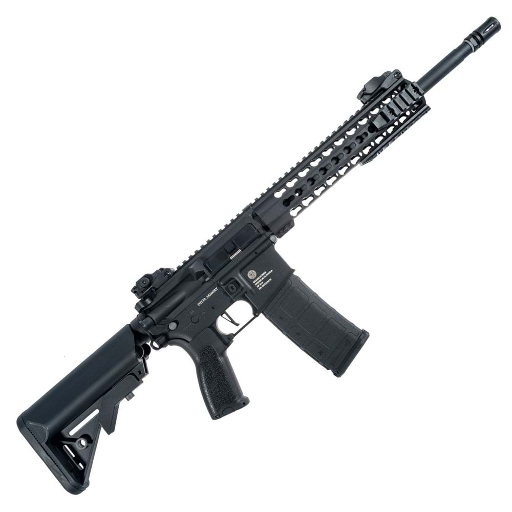 Delta Armory Grand Power AR15 KeyMod 10'' Charlie PIL SARJ SET Airsoft Tüfek / Siyah DA-GP-C04