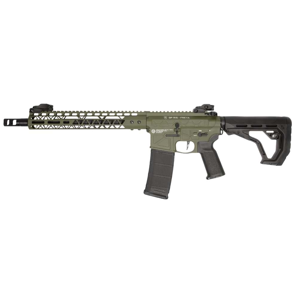 Delta Armory FREYA R15 SKELETON 10'' FULL METAL OLIVE AEG Airsoft Tüfek