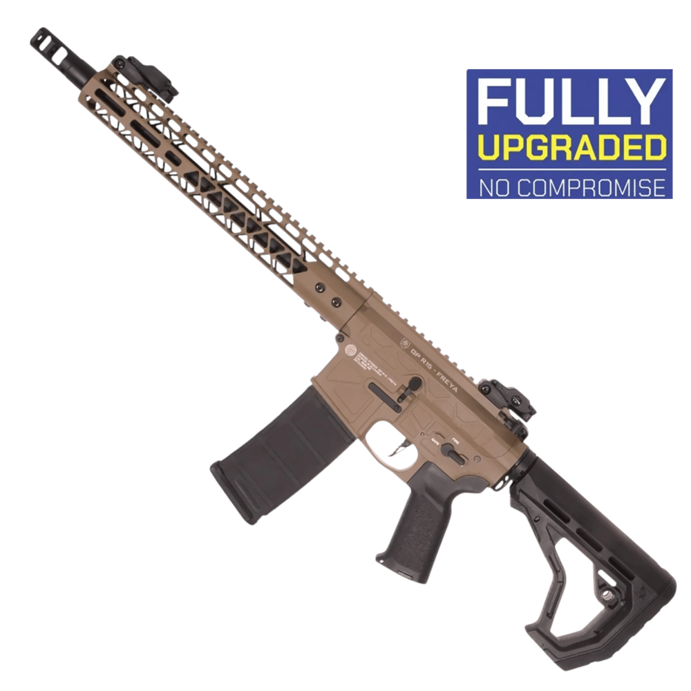 Delta Armory FREYA R15 Gen2 SKELETON 13'' FULL METAL Tan AEG Airsoft Tüfek