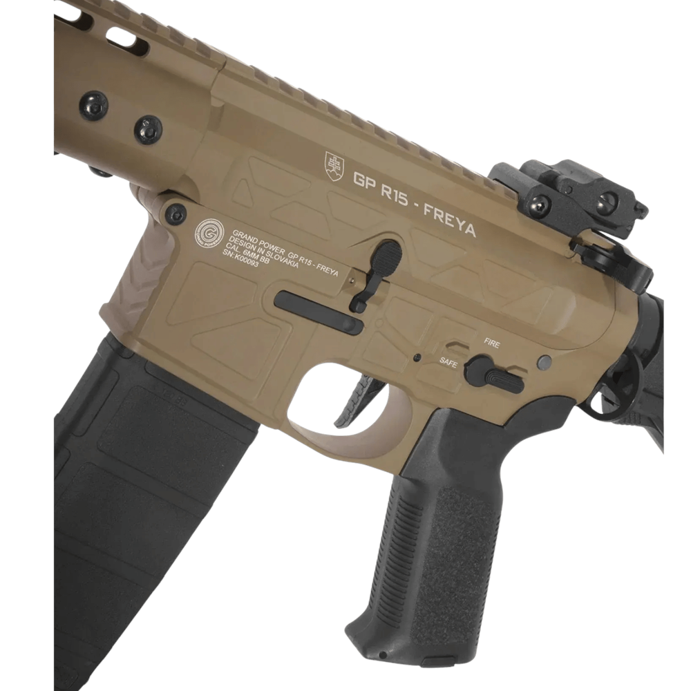 Delta Armory FREYA R15 Gen2 SKELETON 13'' FULL METAL Tan AEG Airsoft Tüfek