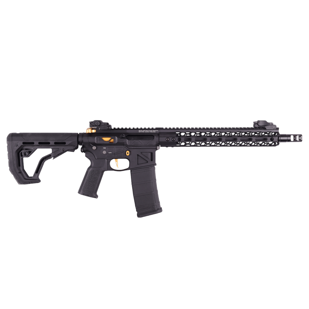 Delta Armory HEXAGON SKELETON FREYA 12.5''GEN.2 SIYAH ALTIN Airsoft AEG Tüfek