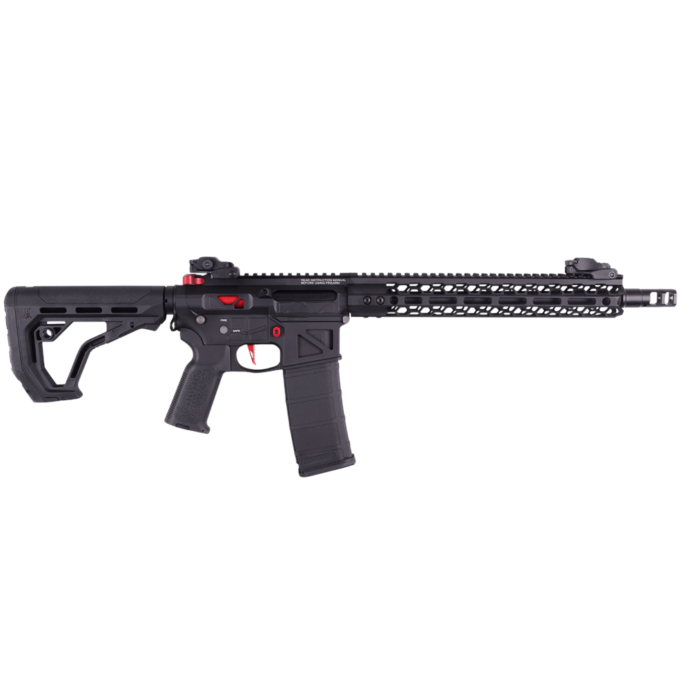 Delta Armory HEXAGON SKELETON FREYA 12.5''GEN.2 Siyah Kırmızı Airsoft AEG Tüfek