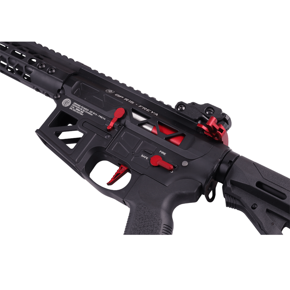 Delta Armory HEXAGON SKELETON FREYA 12.5''GEN.2 Siyah Kırmızı Airsoft AEG Tüfek