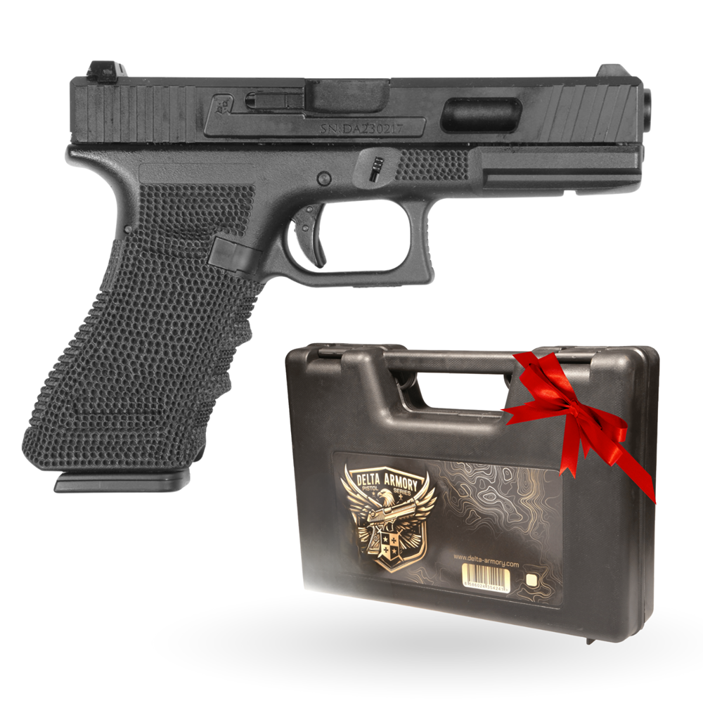 Delta Armory Airsoft G17 Tabanca P02 Siyah *ÇANTA HEDİYELİ DA-P02-BLK