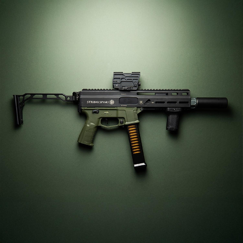 Delta Armory STRIBOG SP10A3 Yeşil UPGRADE Charlie Airsoft Tufek & Dipçik Setli