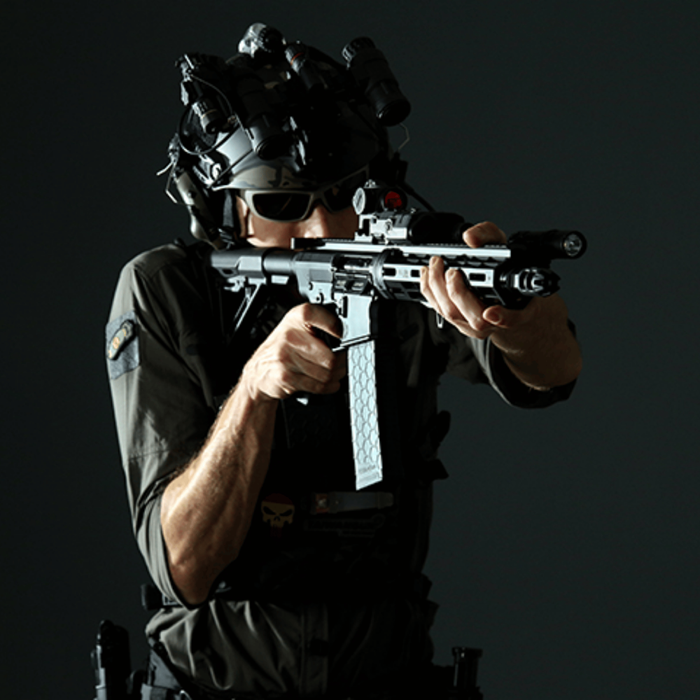 EMG Falkor Defence Phantom BLACK 5.56 AMBI SBR eSilver Edge SDU 2.0 Airsoft Tüfek (EMG-FD-P-B-3)