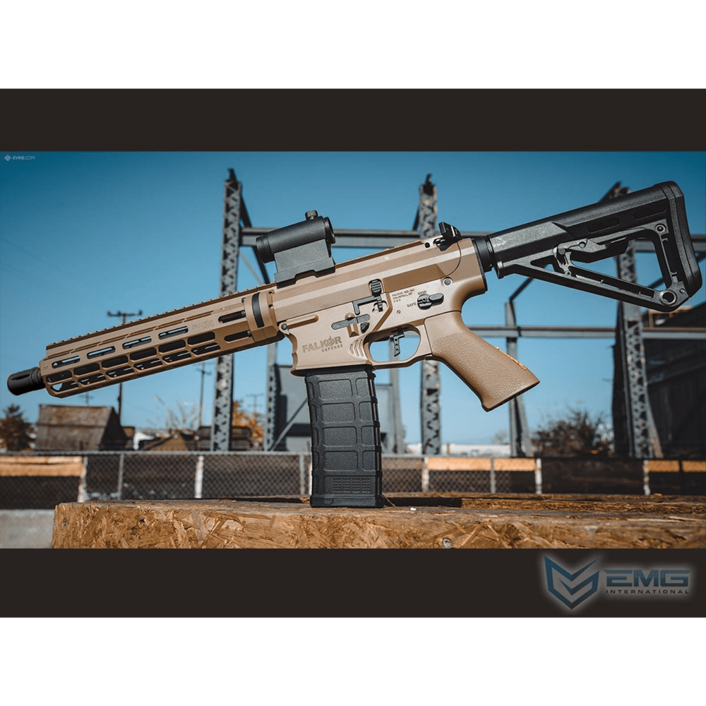 EMG Falkor Defence Phantom DESERT 5.56 AMBI SBR eSilver Edge SDU 2.0 Airsoft Tüfek (EMG-FD-P-D-3)