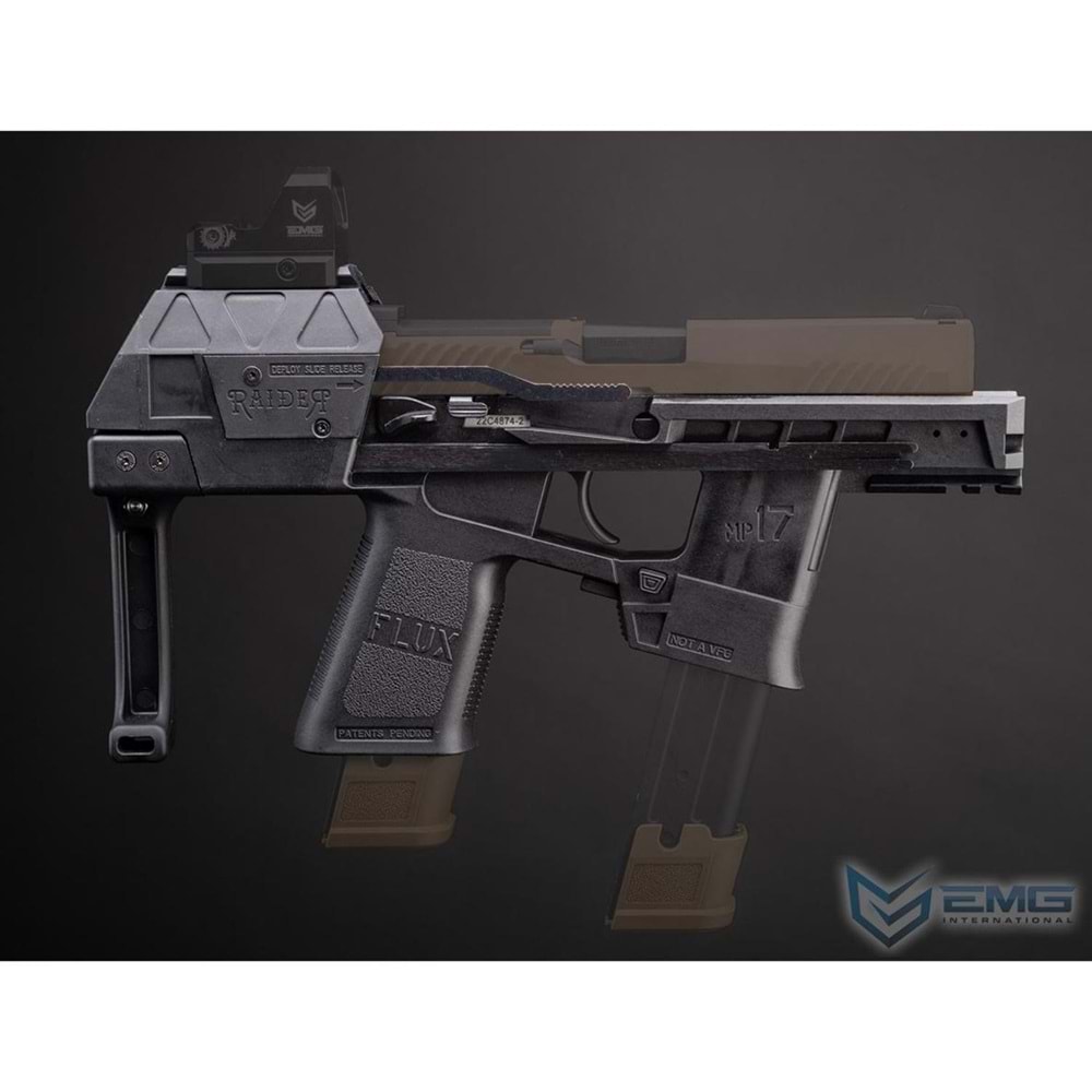 EMG Flux Defense Licensed Raider PDW Kit for SIG Sauer ProForce P320 M17 Gas Blowback Airsoft Pistols