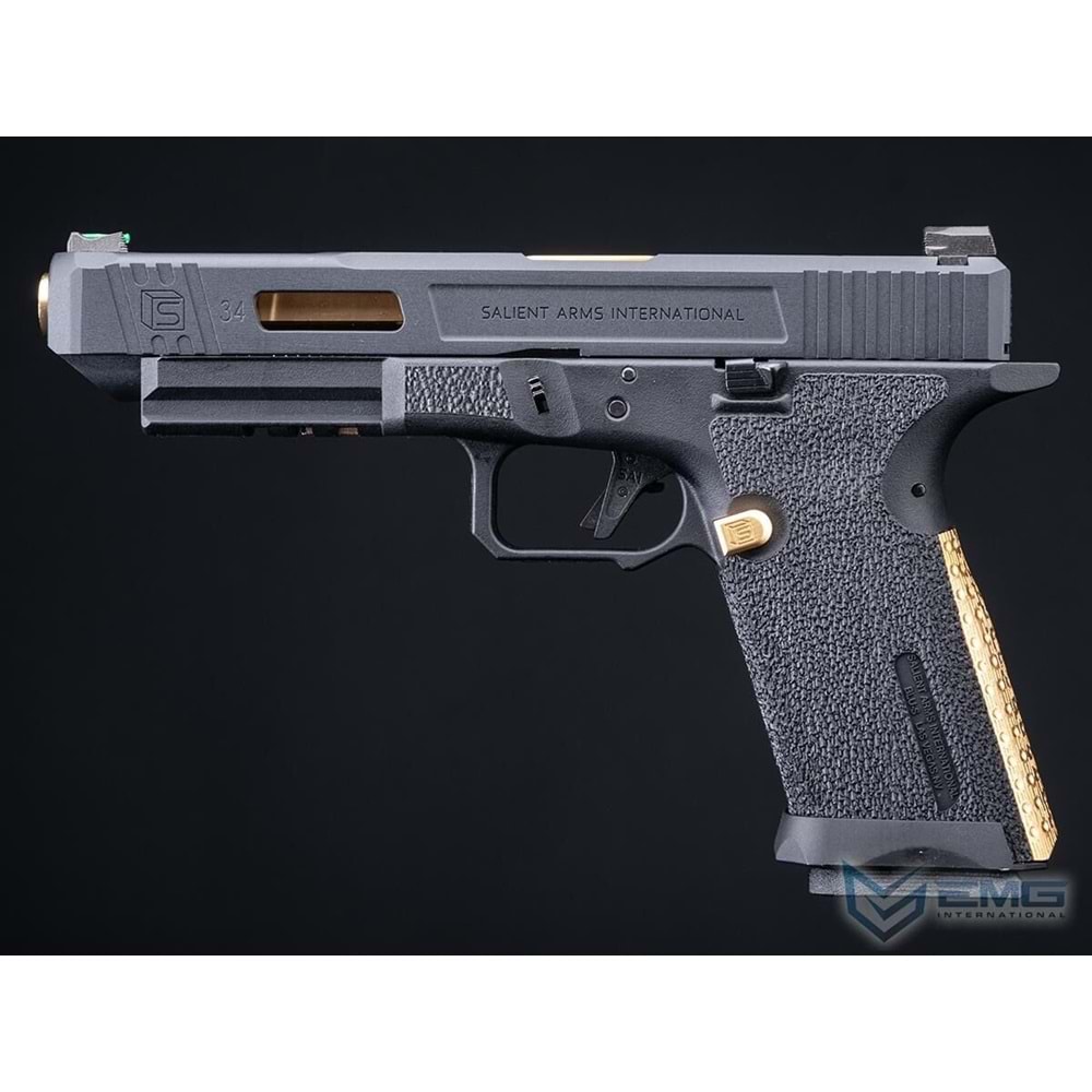 EMG Salient Arms International BLU GBB Airsoft Eğitim Tabancası (Siyah & Gold ) SA-TO0110