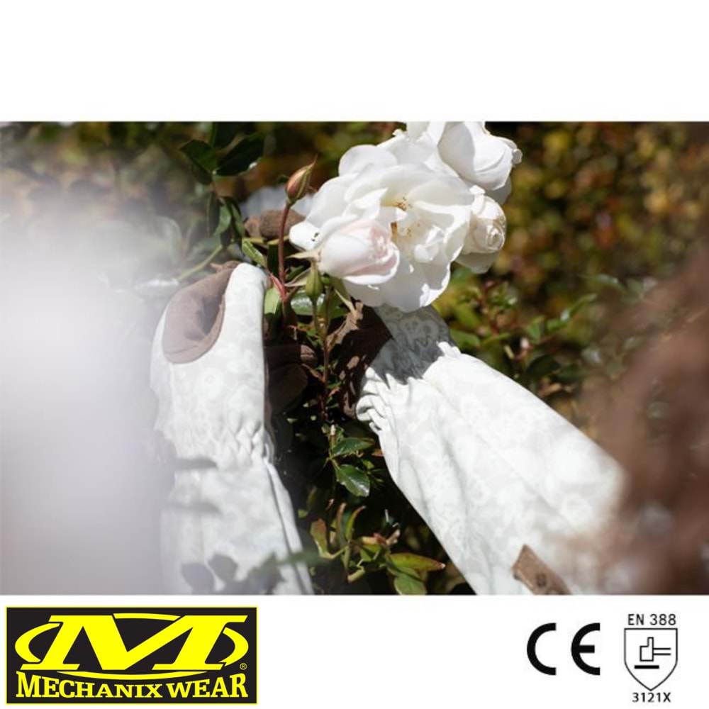 Mechanix Orginal Ethel® Rose Kadın Eldiven (Beyaz/Kahve) ETH-RSE