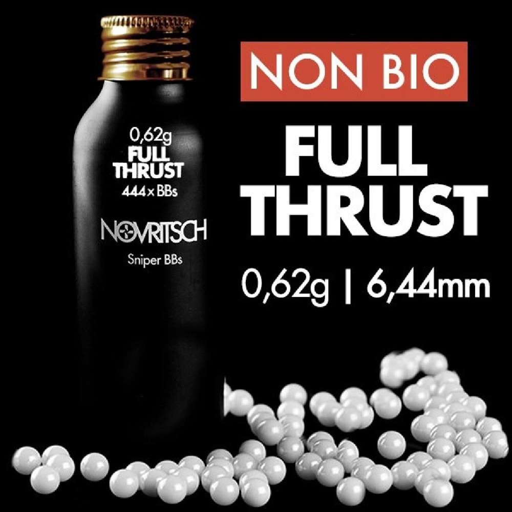 NOVRITSCH 6.44mm FullThrust 0.62g x 444BB NON-BIO BB mermi (F62N2-B)