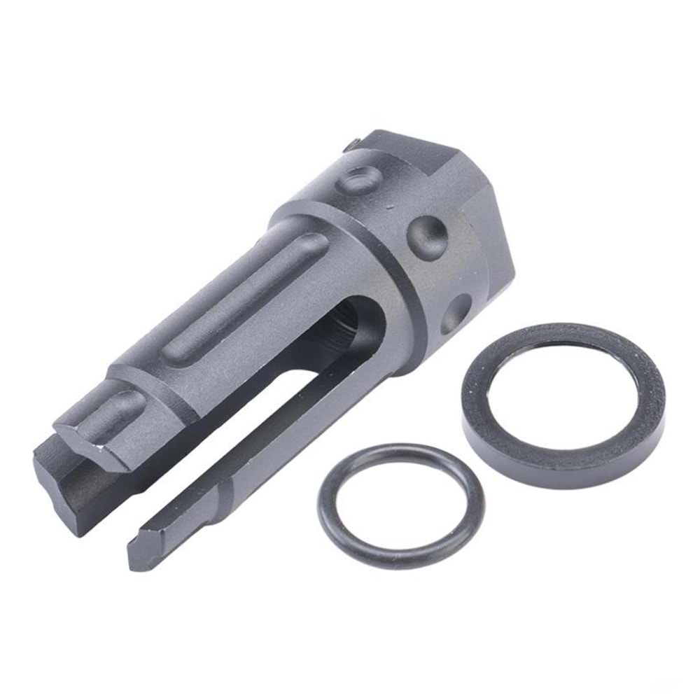 E&C QDC 3 Prong Alev Gizleyen Airsoft AEG için 14mm Negative Flash Hider