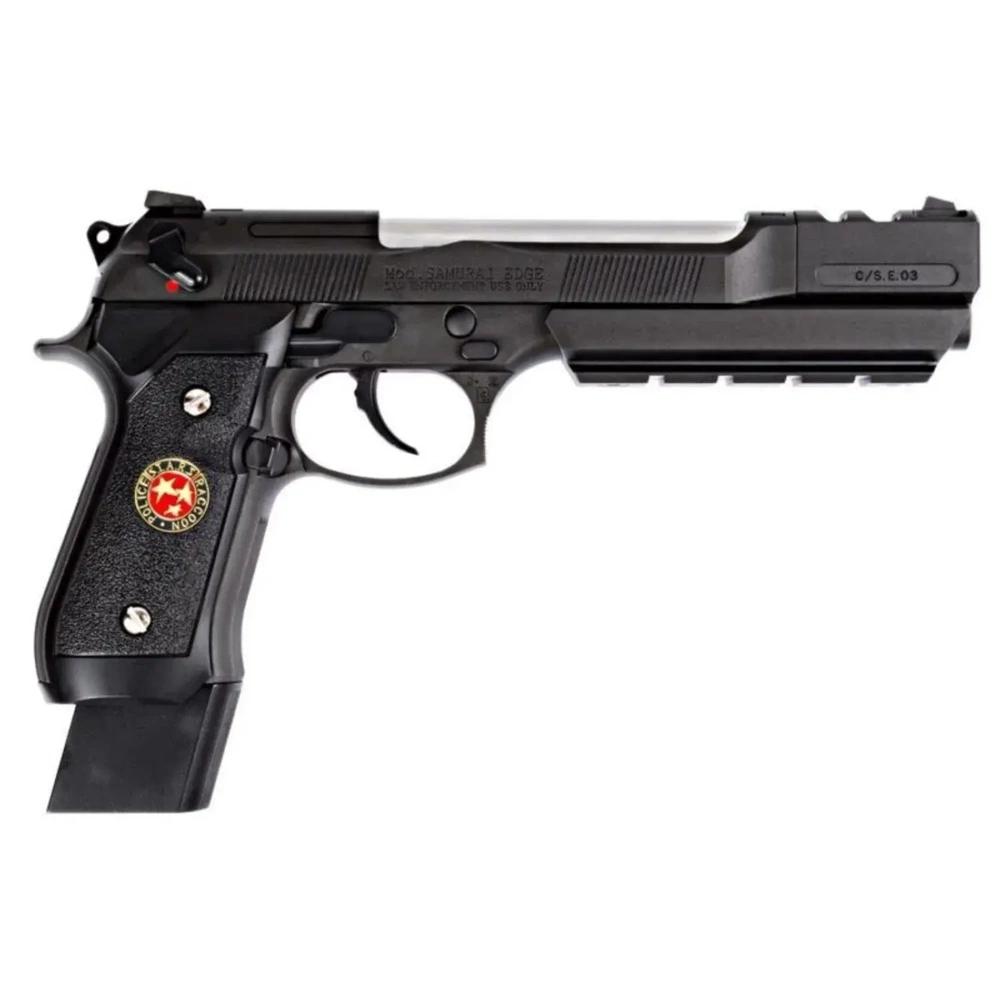 WE-Tech Custom Barry Burton BioHazard M92 Gen 1 Siyah GBB Airsoft Tabanca
