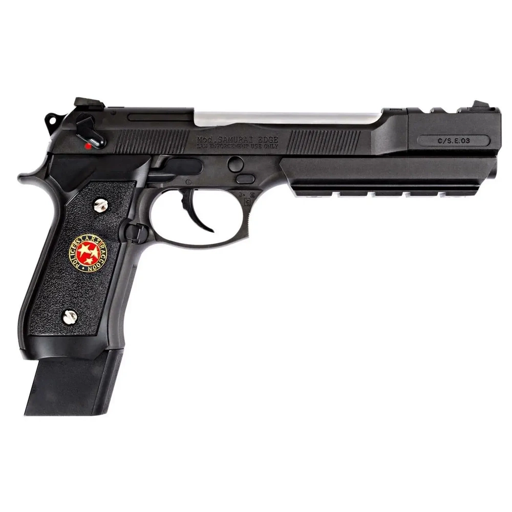 WE-Tech Custom Barry Burton BioHazard M92 Gen 1 Siyah GBB Airsoft Tabanca