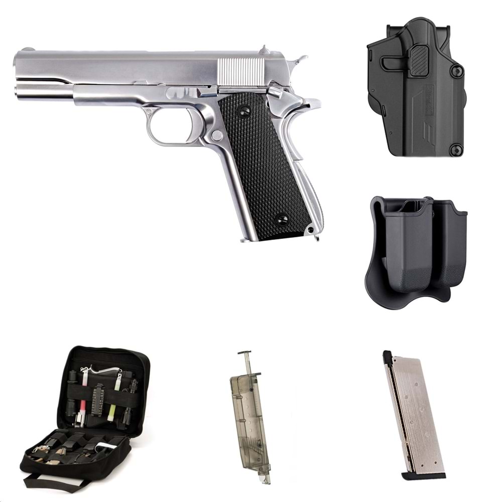 AVANTAJ PAKETİ Colt 1911 Matte Chrome Gen 2 Black