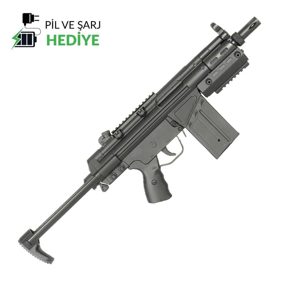 JG T3 SAS Airsoft G3 MC51 Tipi Compact CQB Tüfek - Siyah JG094