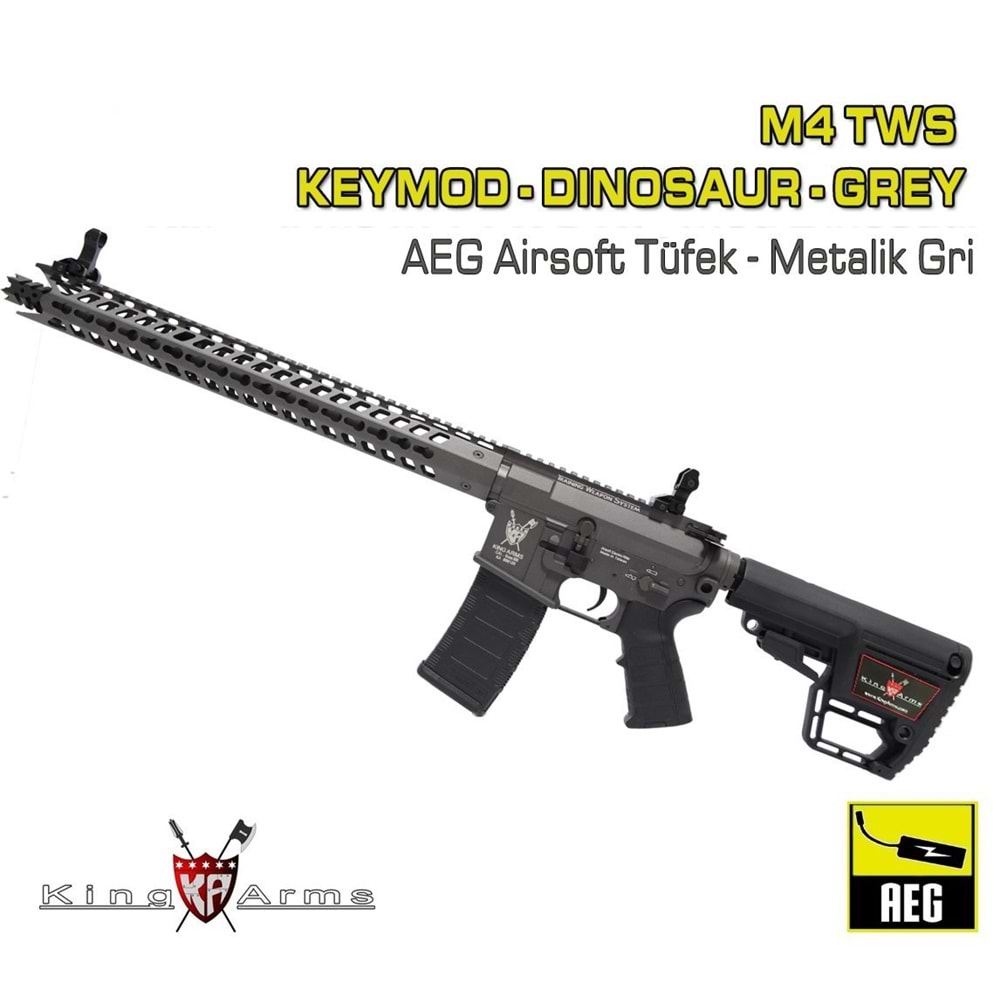 M4 TWS KeyMod Dinosaur - Metalik Gri