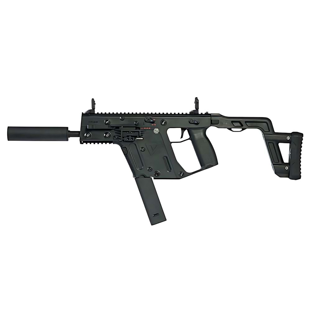 KRYTAC Kriss Vector SMG Mock Susturuculu Siyah AEG Airsoft Tüfek