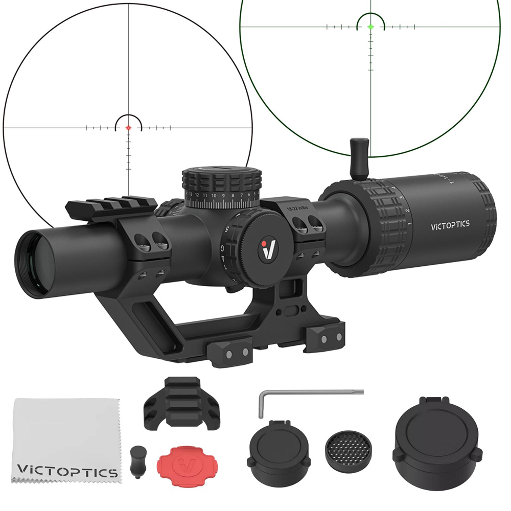 Victoptics S10 1-10x24i LPVO FIBER SFP Tüfek Dürbünü 1-Parçalı Extreme High Picatinny AR Montaj Kiti OPSL139