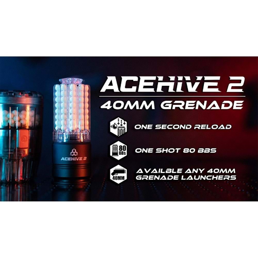 Acetech AceHive 2 x Spawner ikili Bomba ve Hızlı Loader 40mm Launcher için Set
