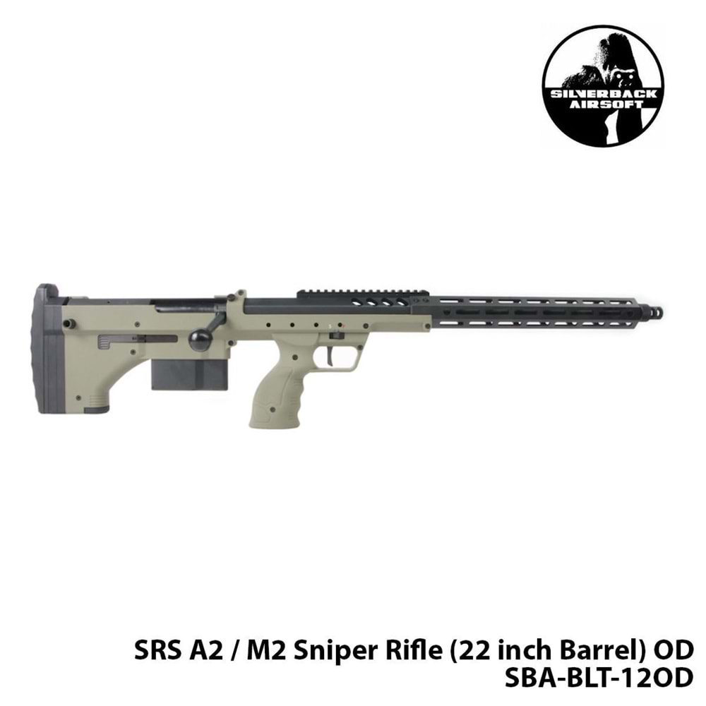 Airsoft Tüfek Sniper SILVERBACK Silverback SRS A2 / M2 22\'\'-HAKİ-SBA-BLT-12OD