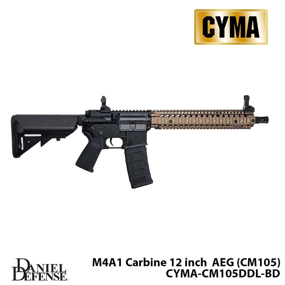 Airsoft Tüfek CYMA Platinum Daniel Defense M4A1 Carbine 12\'\' CM105DDL-BD