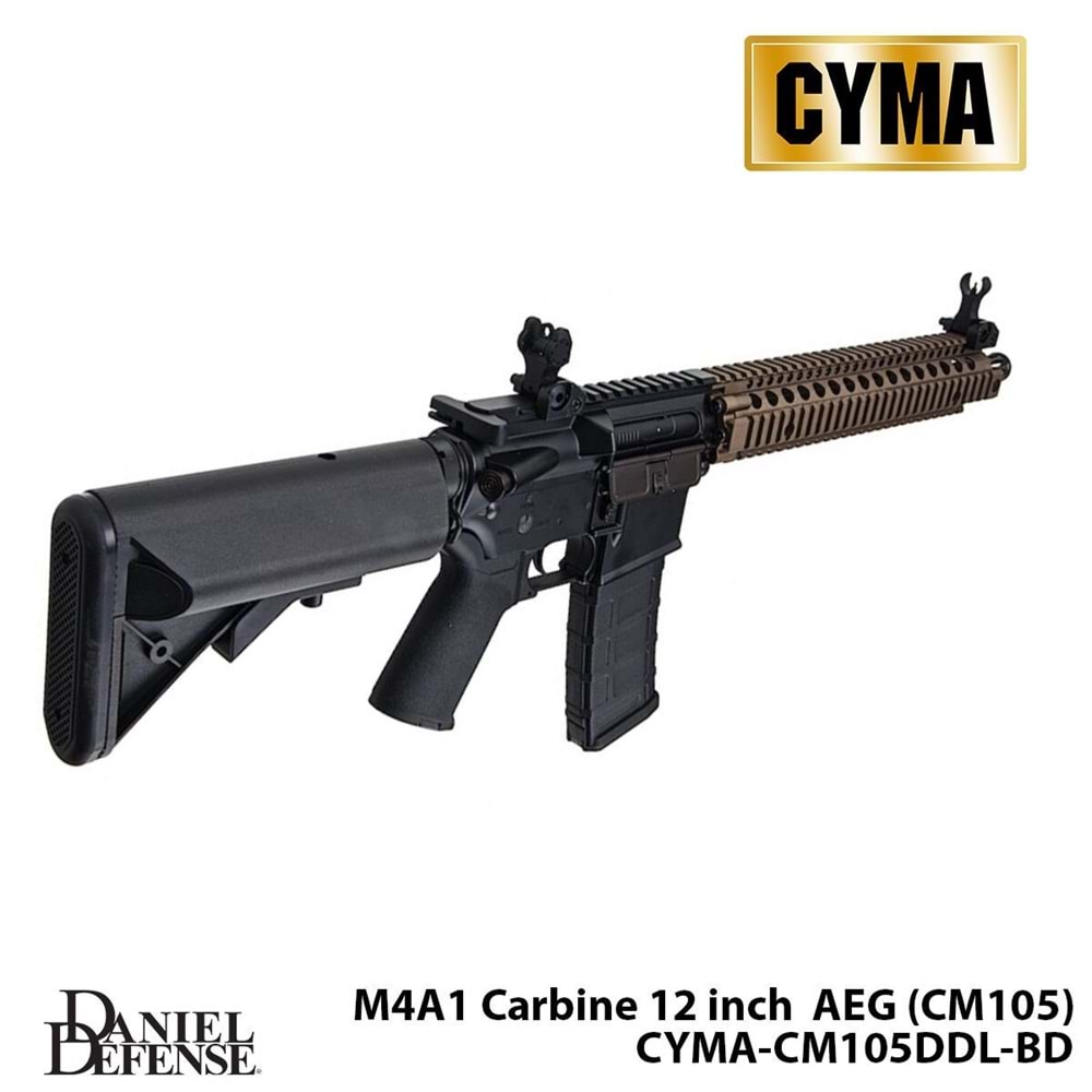 Airsoft Tüfek CYMA Platinum Daniel Defense M4A1 Carbine 12\'\' CM105DDL-BD