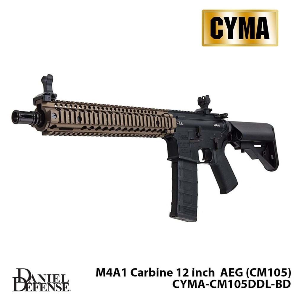 Airsoft Tüfek CYMA Platinum Daniel Defense M4A1 Carbine 12\'\' CM105DDL-BD