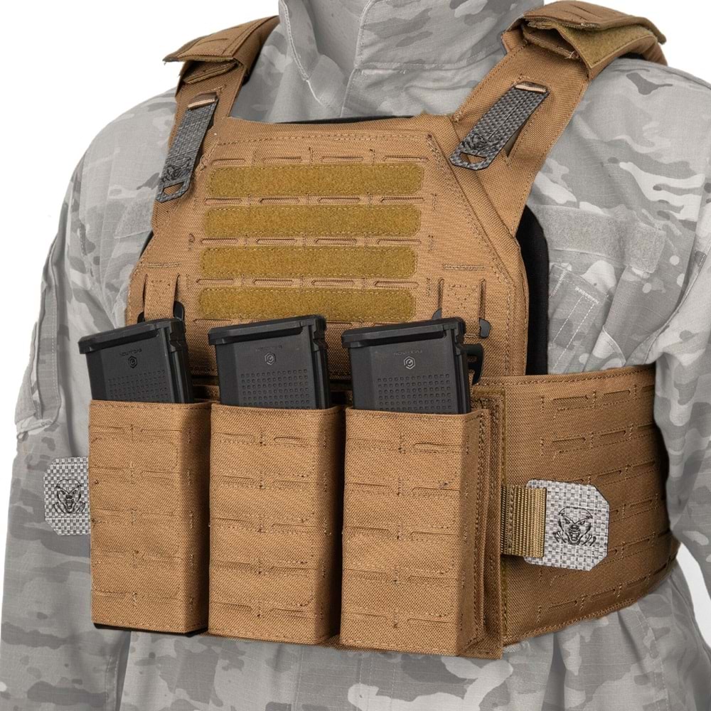 Mas Tactical® Plaka Taşıyıcı 6394 Lazer Kesim Tan