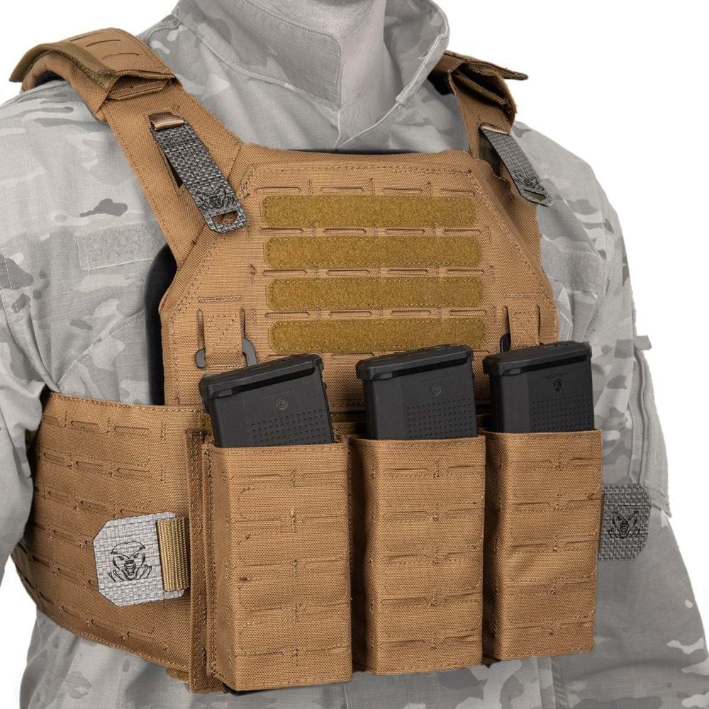 Mas Tactical® Plaka Taşıyıcı 6394 Lazer Kesim Tan