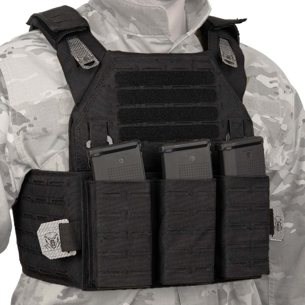 Mas Tactical® Plaka Taşıyıcı 6394 Lazer Kesim Siyah