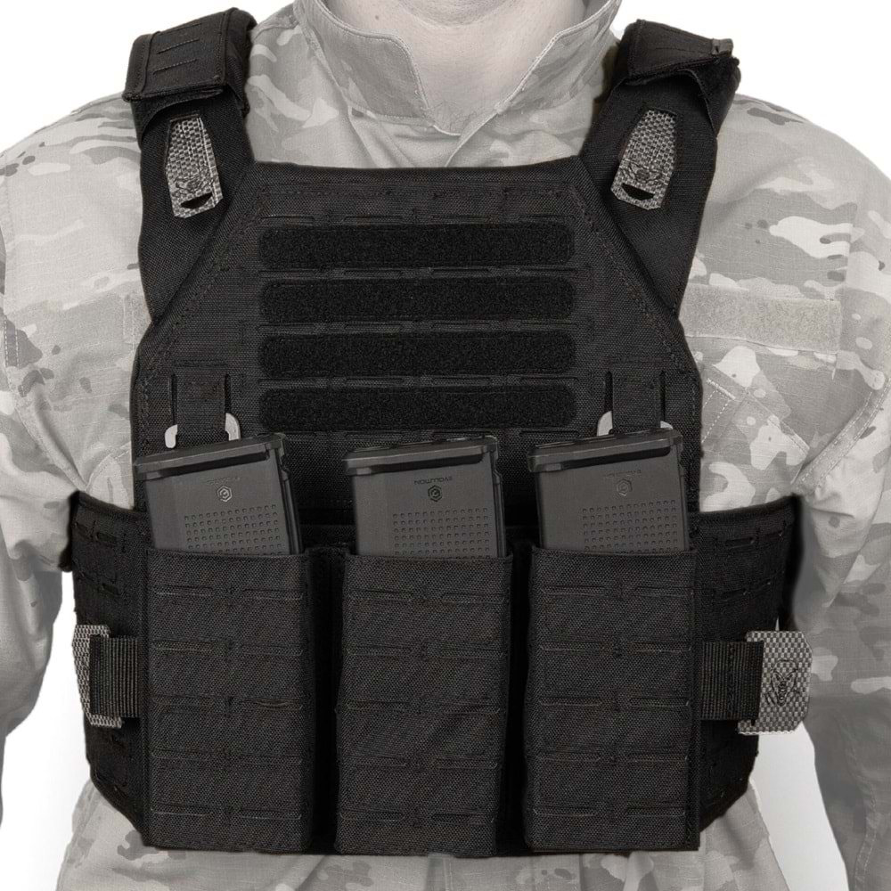 Mas Tactical® Plaka Taşıyıcı 6394 Lazer Kesim Siyah