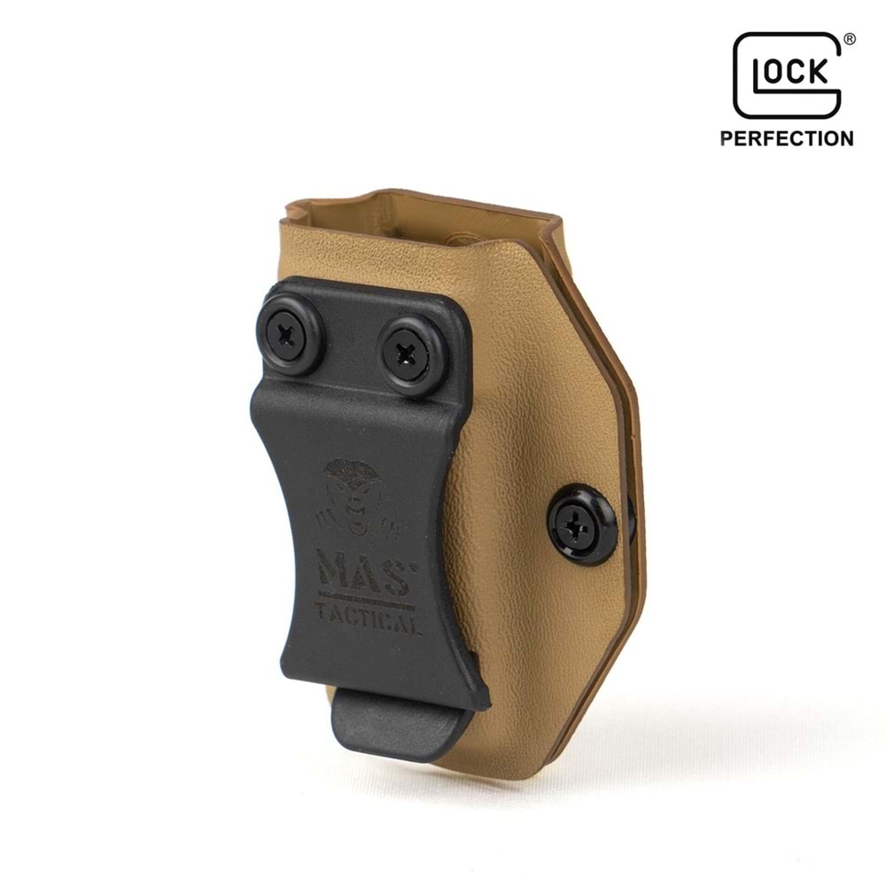 Mas Tactical® Kydex İç Taşıma Şarjör Kılıfı 9mm Glock Tan