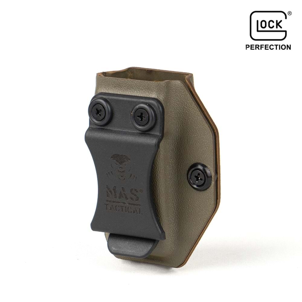 Mas Tactical® Kydex İç Taşıma Şarjör Kılıfı 9mm Glock Haki